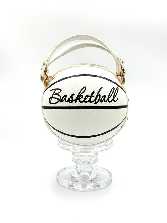 Novelty Basketball Crossbody Bag - Sporty Chic Round Purse