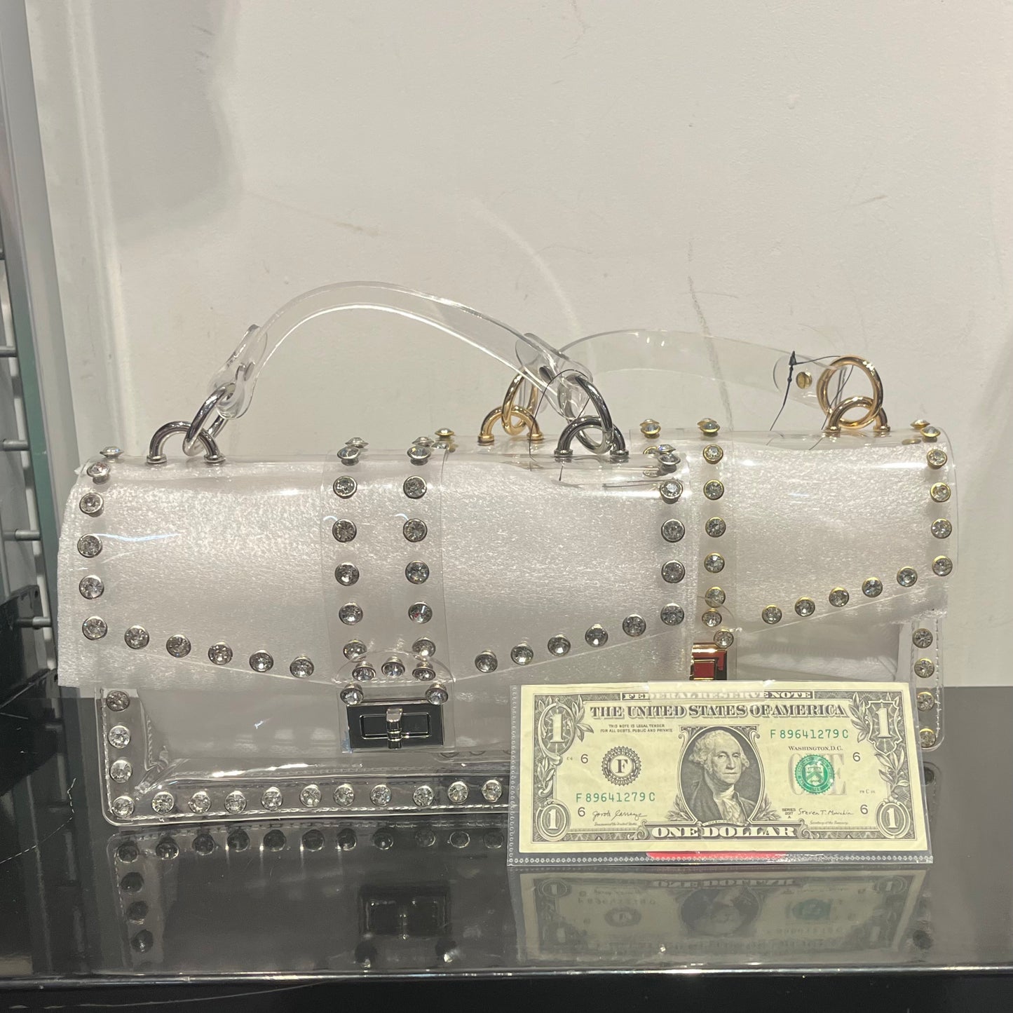 Studded Clear Bag