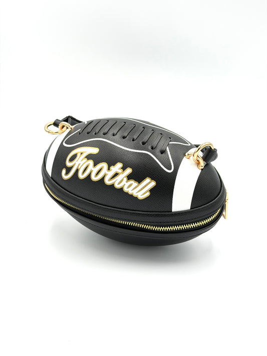 Game Day Glam: Football-Shaped Crossbody & Top-Handle Clutch