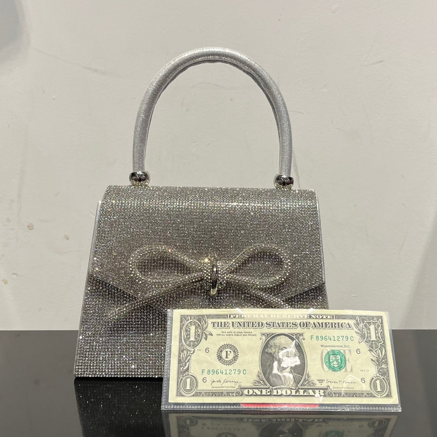 Rhinestone Ribbon Bag