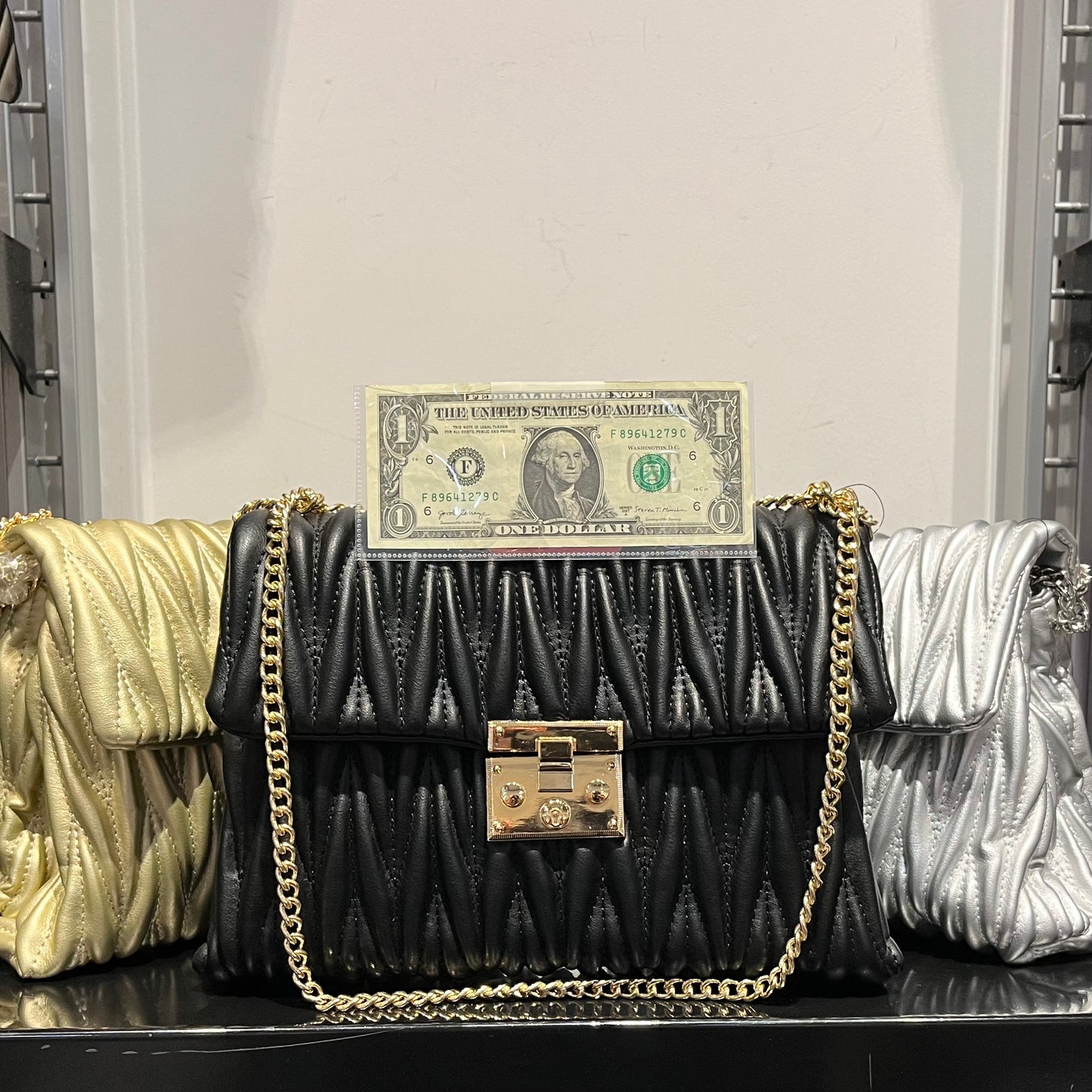 Quilted Faux Leather Bag