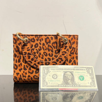 Suede Leopard Crossbody Bag