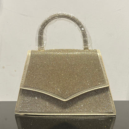 Rhinestone Top Handle Clutch