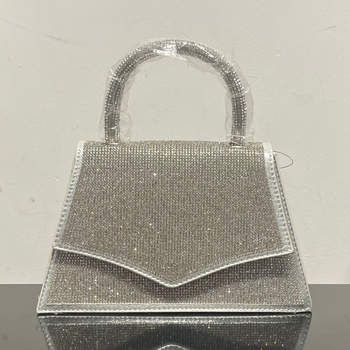Rhinestone Top Handle Clutch