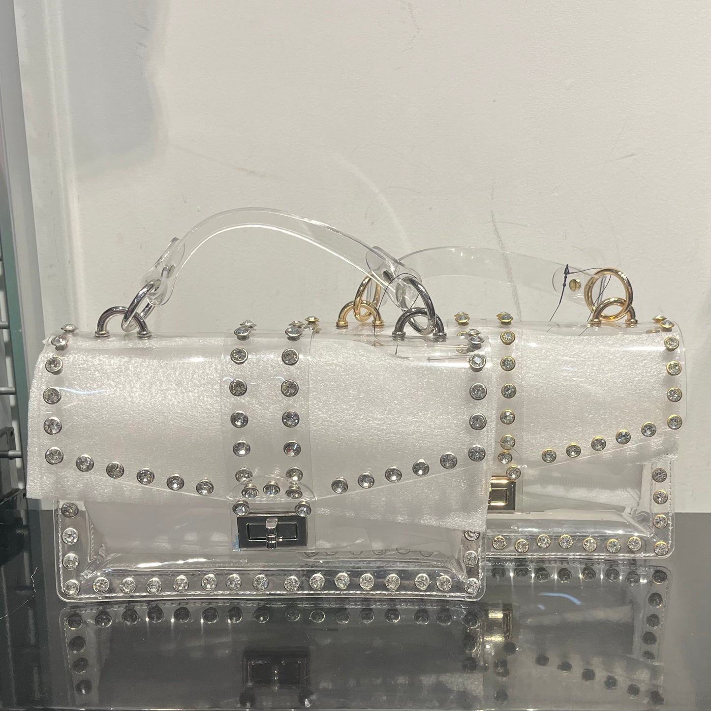 Studded Clear Bag