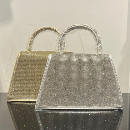 Rhinestone Top Handle Clutch