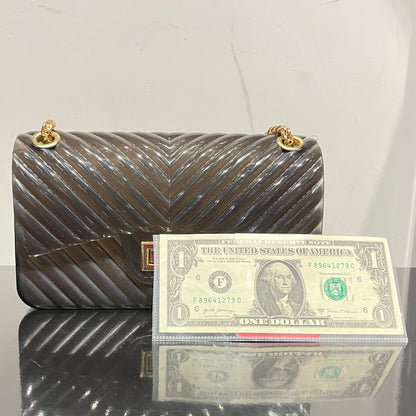 Black Jelly Bag with Gold Details