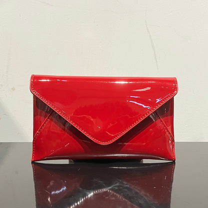 Enamel Envelope Clutch