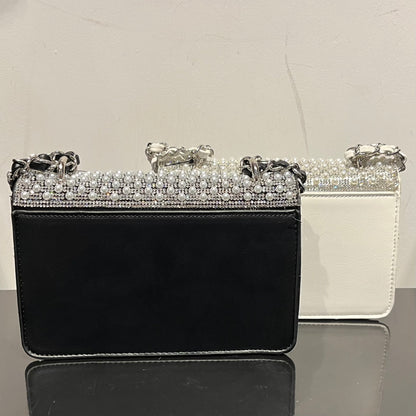 Faux Pearl Rhinestone Bag