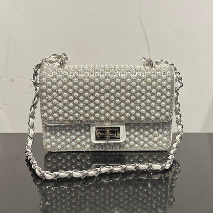 Faux Pearl Rhinestone Bag