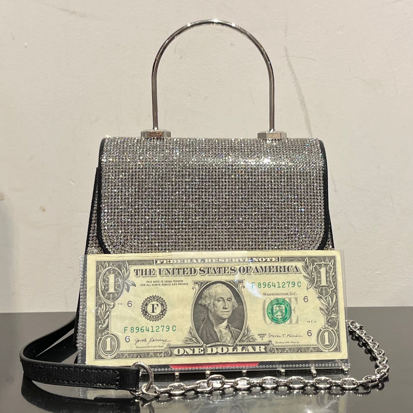 Rhinestone Fringe Purse