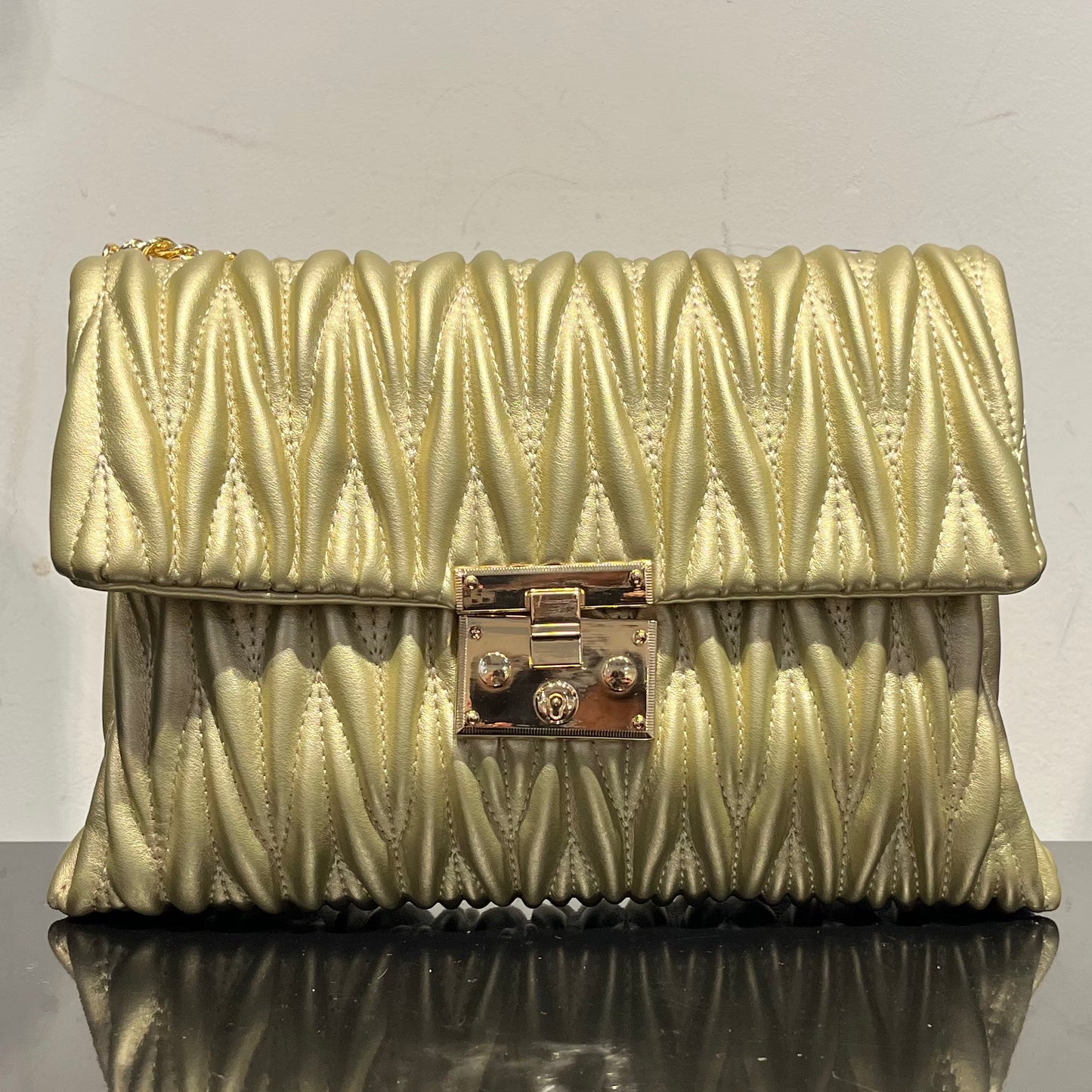 Quilted Faux Leather Bag