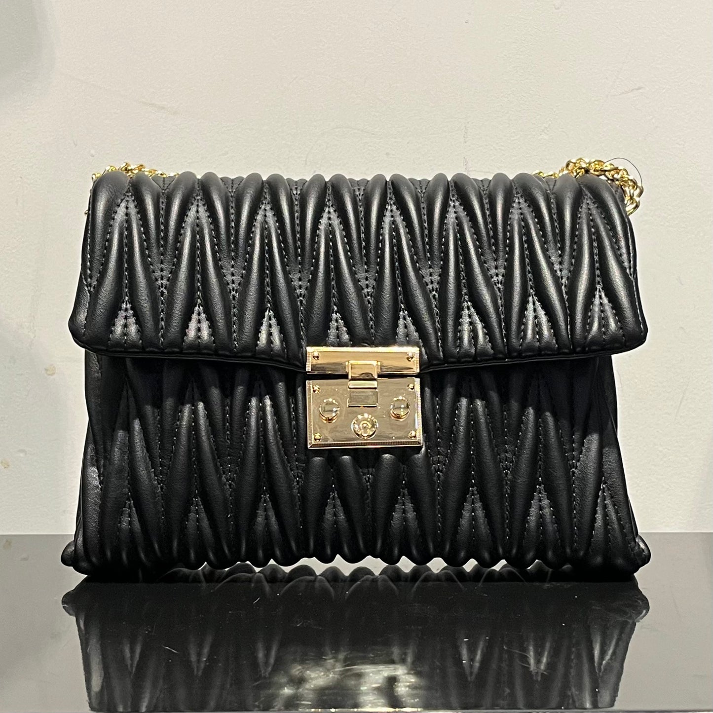 Quilted Faux Leather Bag