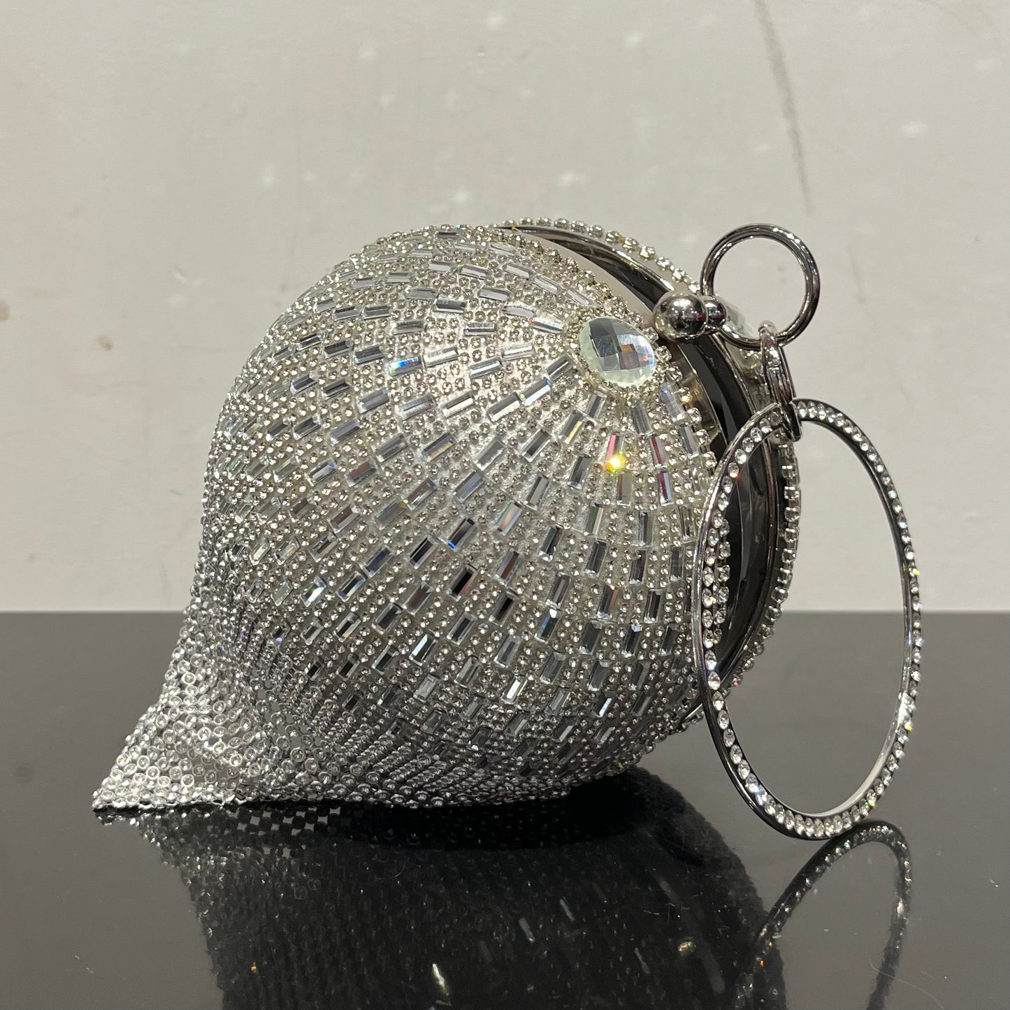 Rhinestone Ball Clutch
