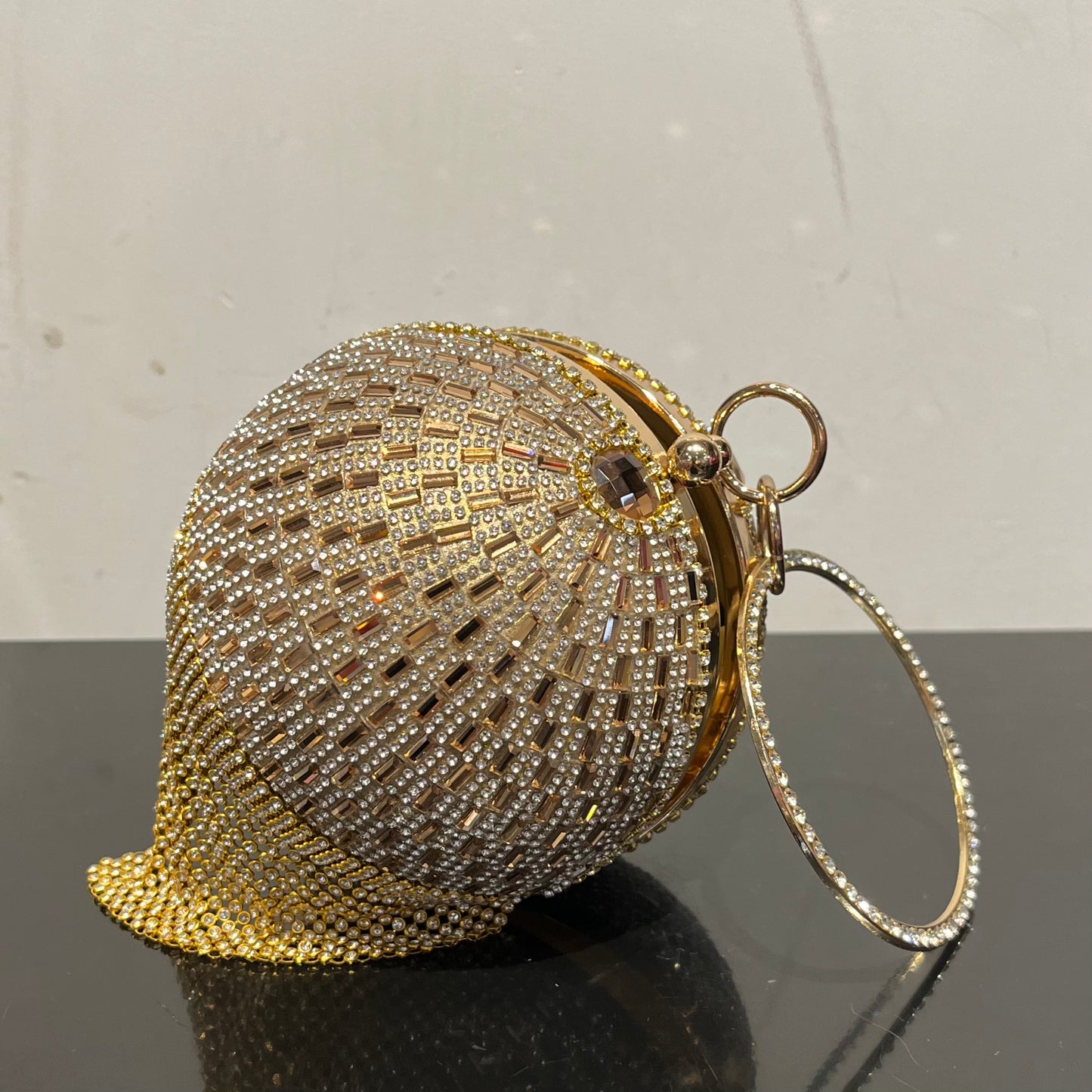 Rhinestone Ball Clutch