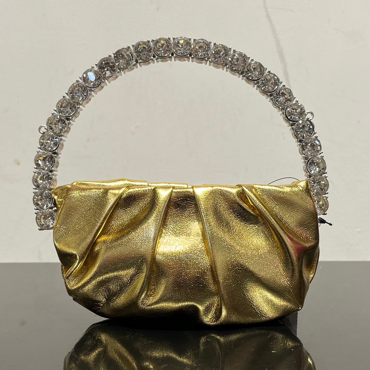 Metallic Stone Handle Bag