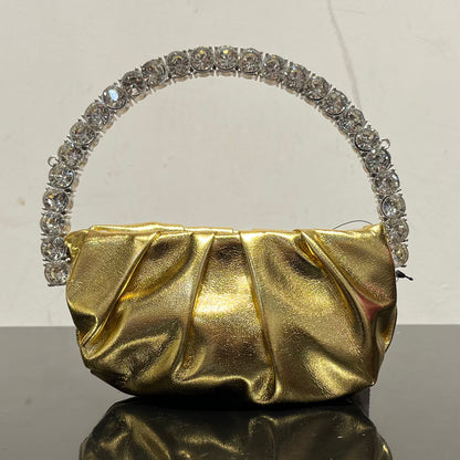 Metallic Stone Handle Bag