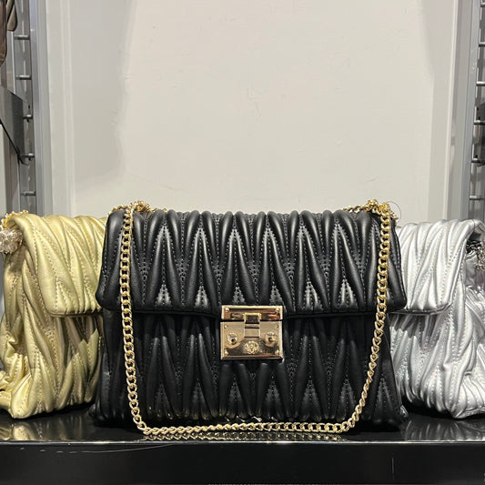 Quilted Faux Leather Bag