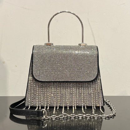 Rhinestone Fringe Purse