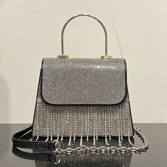 Rhinestone Fringe Purse