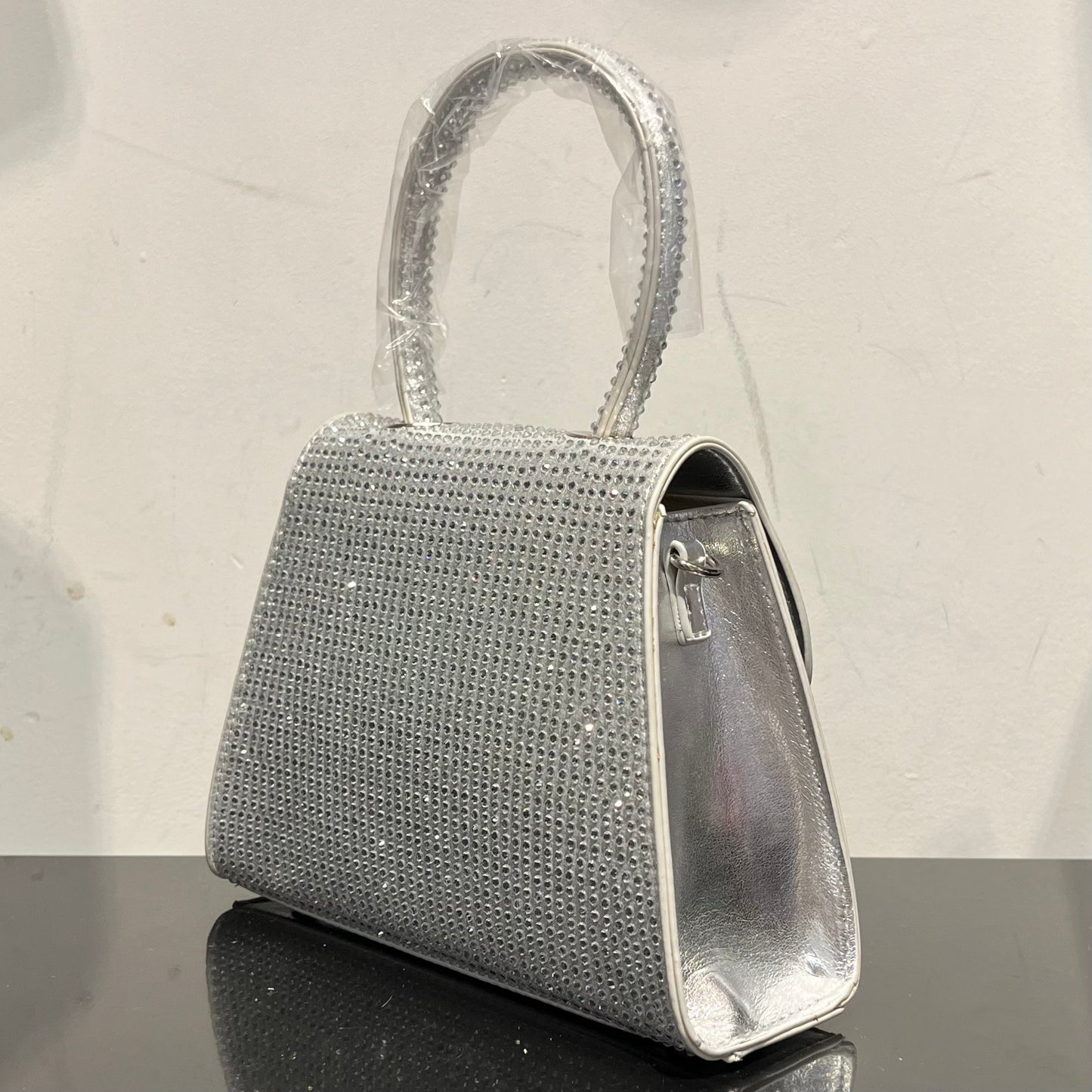 Hot Fix Stone Metallic Bag