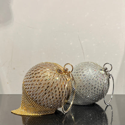 Rhinestone Ball Clutch