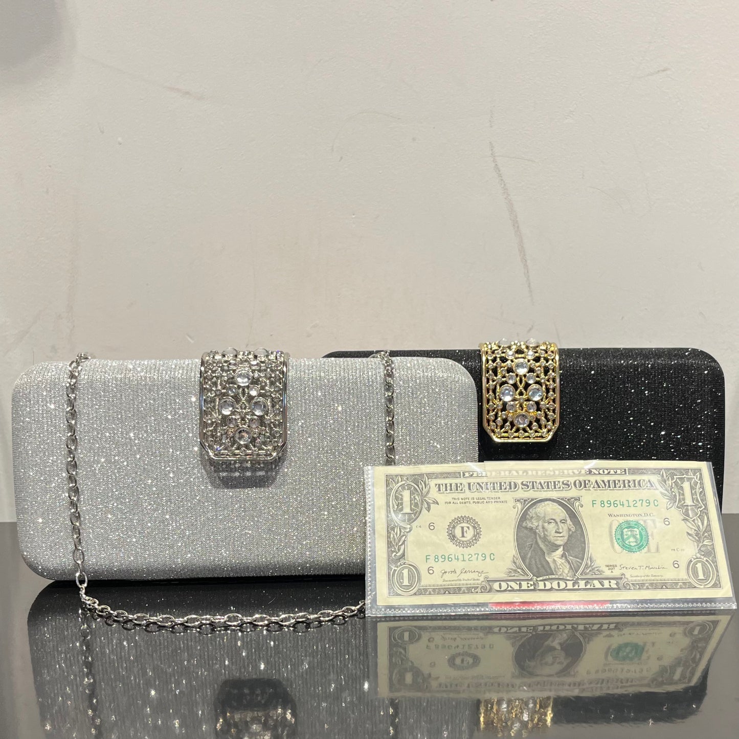 Glitter Frame Party Clutch